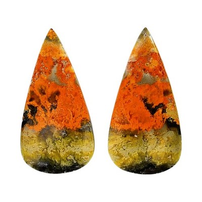 Natural Indonesian Bumble Bee Pair 15.85x31x4 mm Pear Shape Gemstone LS69-04101