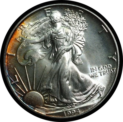 1994 Silver Eagle Dollar Toned BU