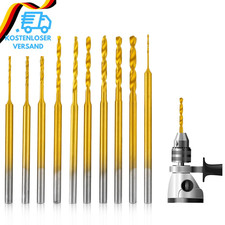 10 Stück Mini Spiralbohrer Set, Mini Bohrer, Mikrogravurbohrer, Holzbohrer-Set,