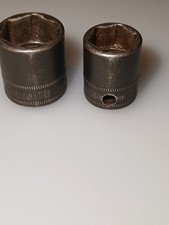 Snap On 3/8 Drive 18mm & 15mm Shallow Flank Drive 6pt Impact Sockets