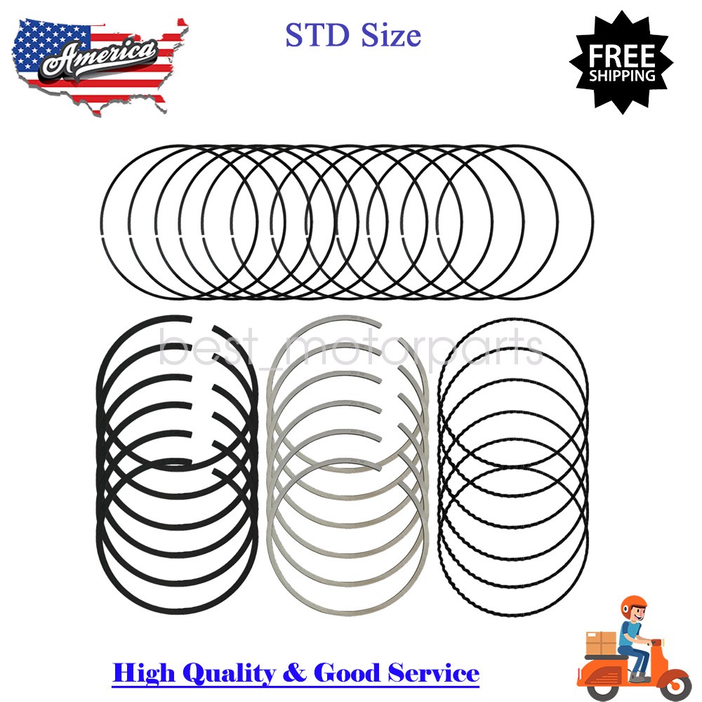 STD Piston Rings Set For 90-10 Dodge Dakota Chrysler 3.3 OHV 3.7 SOHC VIN K R