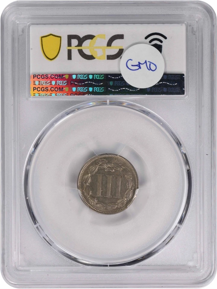 1869 Three Cent Nickel MS62 PCGS - Image 2 of 2