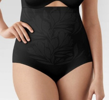 MAIDENFORM Self Exp Fitsense Ultra Firm BLACK High Waist Brief Panty Womens XL