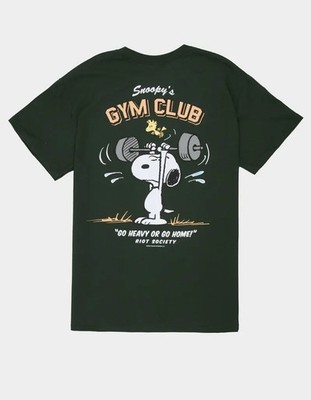 RIOT SOCIETY x Peanuts Snoopy's Gym Club Mens Tee, Graphic T-Shirt