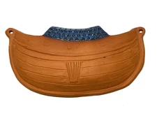 Telle M Stein 1984 Wall Sculpture Noah's Ark Clay Horse Pottery Stone Mtn GA