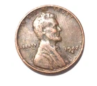 1942 S Lincoln Wheat Cent, Penny, fine