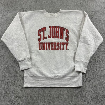 Vintage St. John's University Sweatshirt Mens Large Gray College Sport 90s USA
