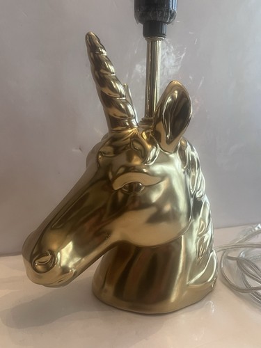Unicorn Desk Nightstand Table Lamp Metallic Gold TWC08845G / 074070325 - Picture 2 of 4