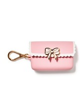 Bath  and Body Works Scallop Bow Snap Case Pink Pocketbac Holder New
