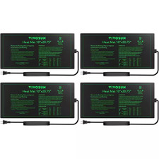 10 In. X 20.75 In. Durable Waterproof Seedling Heat Mat 4-Pack 
