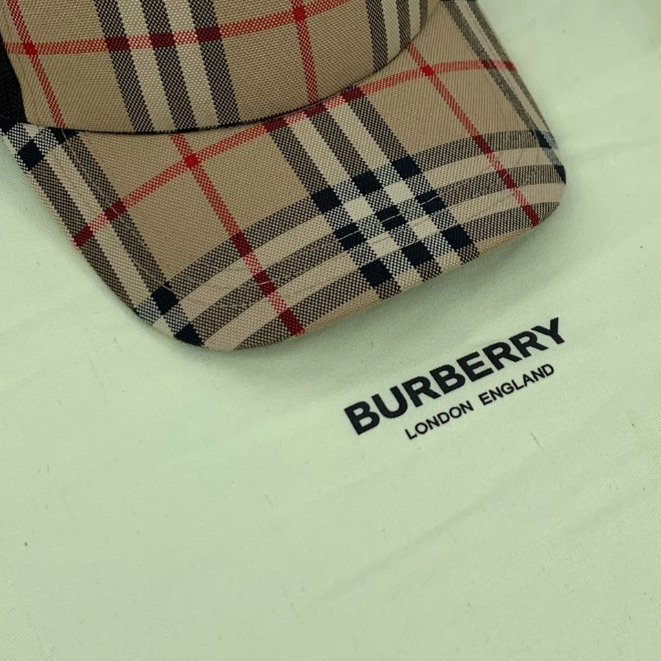 Burberry London Nova Check Cotton Baseball Trucker Mesh Cap Beige Size M - Image 3 of 4