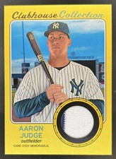 2017 Topps Heritage Aaron Judge Clubhouse Relics RC Patch Gold #/99