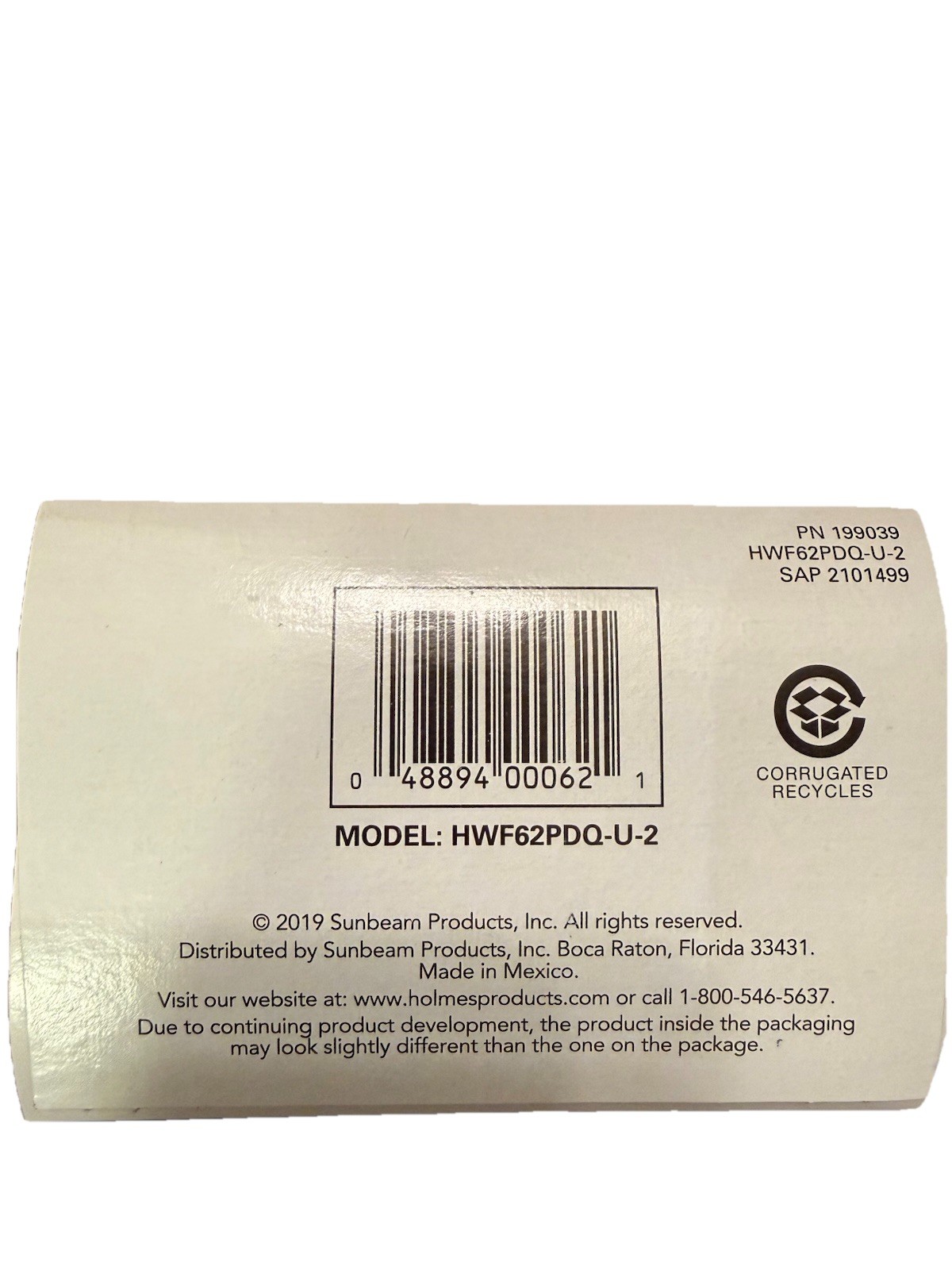 Holmes Humidifier Wick Filter HWF62 (A Filter) &ndash; 2-Pack Lot &ndash; New Sealed