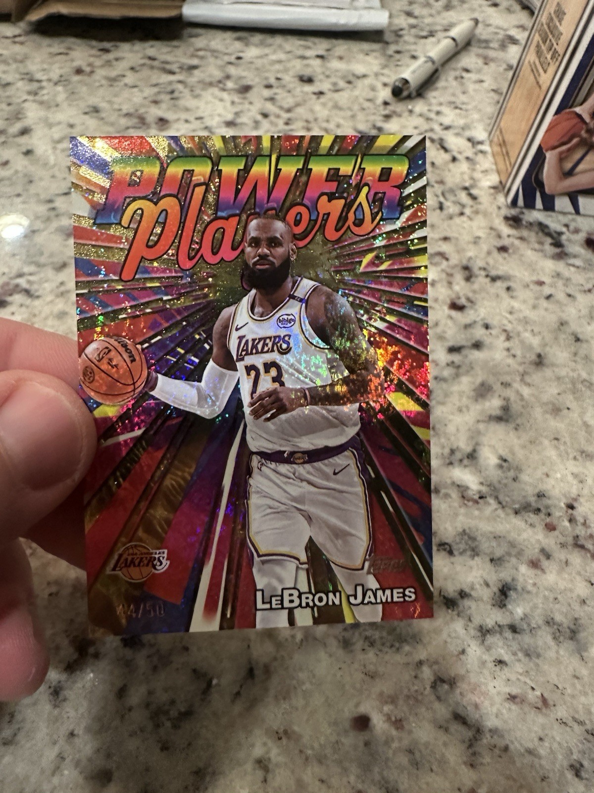 2025-26 Topps Basketball LeBron James Power Players Gold 44/50
