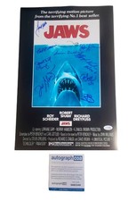 Jaws Cast x10 Signed Autographed 12x18 Poster ACOA Exact Video Proof ACOA