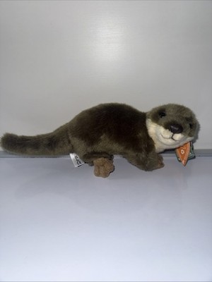Living Nature Stofftier Kuscheltier Plüschtier Otter Stofftier Realistisch Klein 12 Zoll