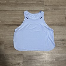 Nike AeroSwift Dri-FIT ADV Cropped Running Purple Blue Tank FN2713-057 Women L
