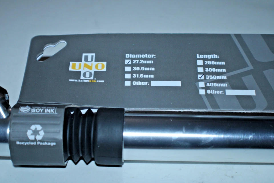 Tija de sillín con suspensión Kalloy Uno 27,2x350 mm 20 mm desplazada plateada SP-500 envío gratuito Foto 4 de 4