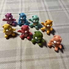 Sitting Various Care Bears Figures 1.5&rdquo; PVC TCFC Mixed Lot of 8 Cake Toppers