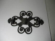 Victorian Cast Iron 3 Hook Towel Key Coat Hanger Antique Style Black 15" x 10"