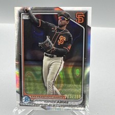 Rayner Arias 2024 Bowman Chrome #BCP-127 Lava Refractor #283/399 Giants