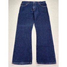 Vintage Levis 517 Boot Cut Jeans Mens 34x30 Dark Wash Indigo Denim Western Wear