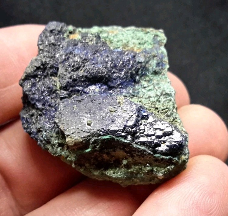 1.5" AZURITE CRYSTAL from Mibladen, Khénifra, Morocco.