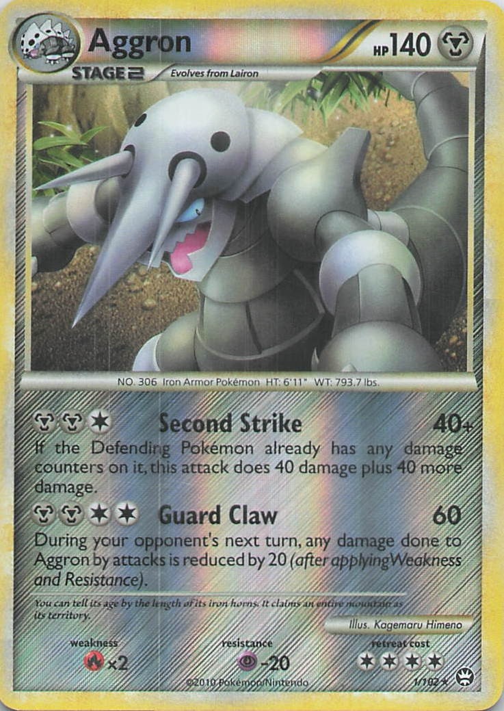 Aggron Reverse Holo Holo Rare Triumphant 1/102 MP