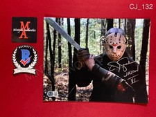CJ C.J. Graham signed Friday the 13th 8x10 photo Jason Voorhees Beckett COA