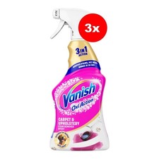3 x Vanish Gold Oxi Action Carpet Cleaner  & Odour Stain Remover Spray 500ml