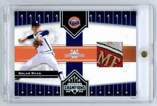 2005 Donruss Champions Impressions Nolan Ryan Game Used Prime Logo Patch Holo /8