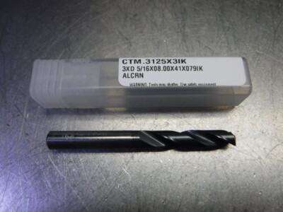 CTMI 5/16'' Coolant Thru Carbide Drill 3xd 5/16x08.00x41x079IK ALCRN (LOC2733C)