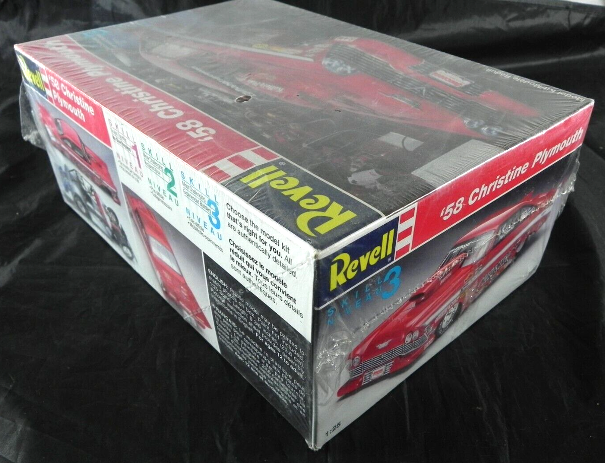 RARE SEALED Revell 58 Christine Plymouth Drag Car MODEL KIT 1:25