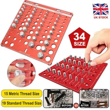 Nut and Bolt Thread Checker 34 Thread Identifier Gauge 19 Inch & 15Metric Screw