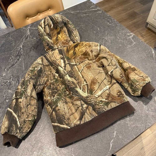 Carhartt Realtree camo vintage coat kids youth 6 boys unisex small hunt jacket - Picture 7 of 7