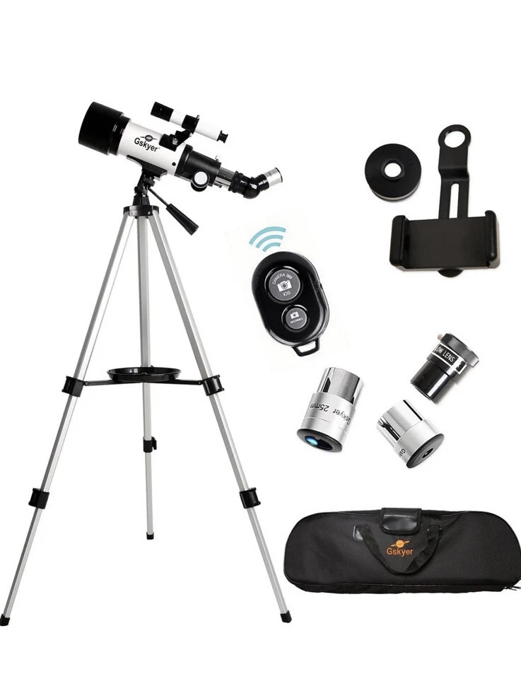 Gskyer AZ70400 70mm AZ Mount Astronomical Refracting Telescope Set for Beginners - Image 2 of 4