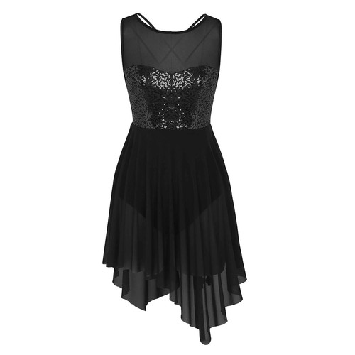 Women Costume Gymnastic Dress Mesh Bodysuit Lyrical Unitards Illusion Outfits - Picture 26 of 79