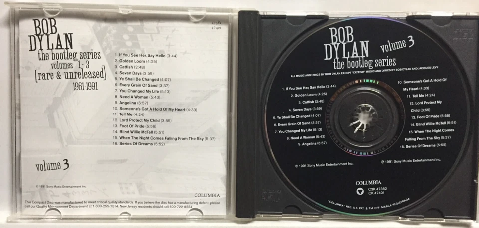 Bob Dylan - The Bootleg Series Volume 3 (CD,1991,Columbia,1st Ed) RARE 1st PRESS - Image 3 of 4
