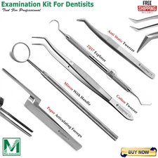 Professional Dental Oral Kit-Scaler Probe Pick SET Mirror-Tools German Stainless