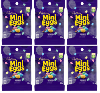 (6 pack )Cadbury Mini Eggs, Chocolatey Candy Eggs, 90 g total 19.7 OZ