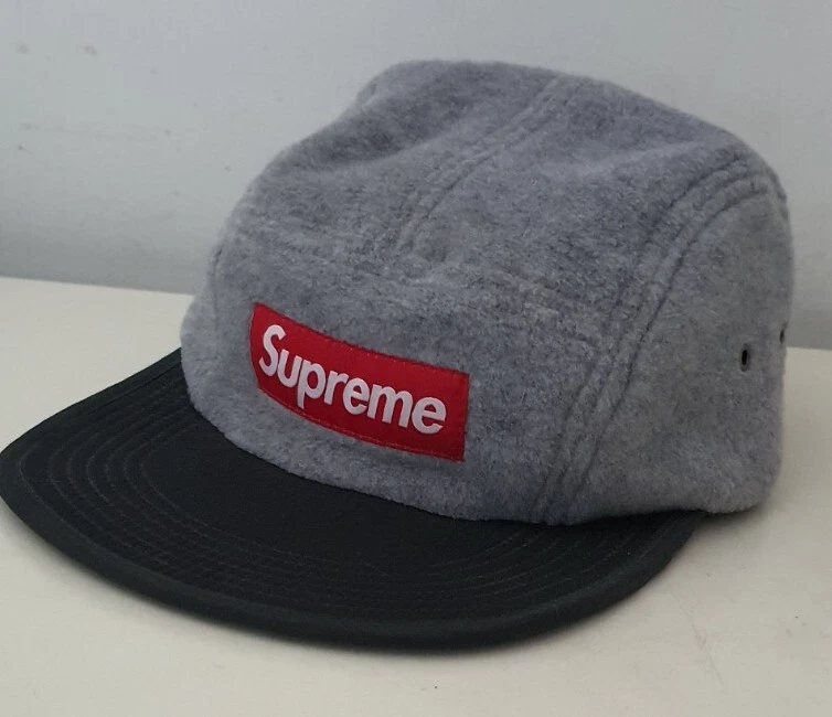 FW11 Supreme Forro Polar Suave Bill Camp Cap Gris Sombrero Vintage 2011 Polartec