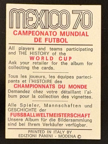 PANINI WORLD CUP 1970 CZERWONY/CZARNY - WYBIERZ SWOJE KARTY - Zdjęcie 146 z 348