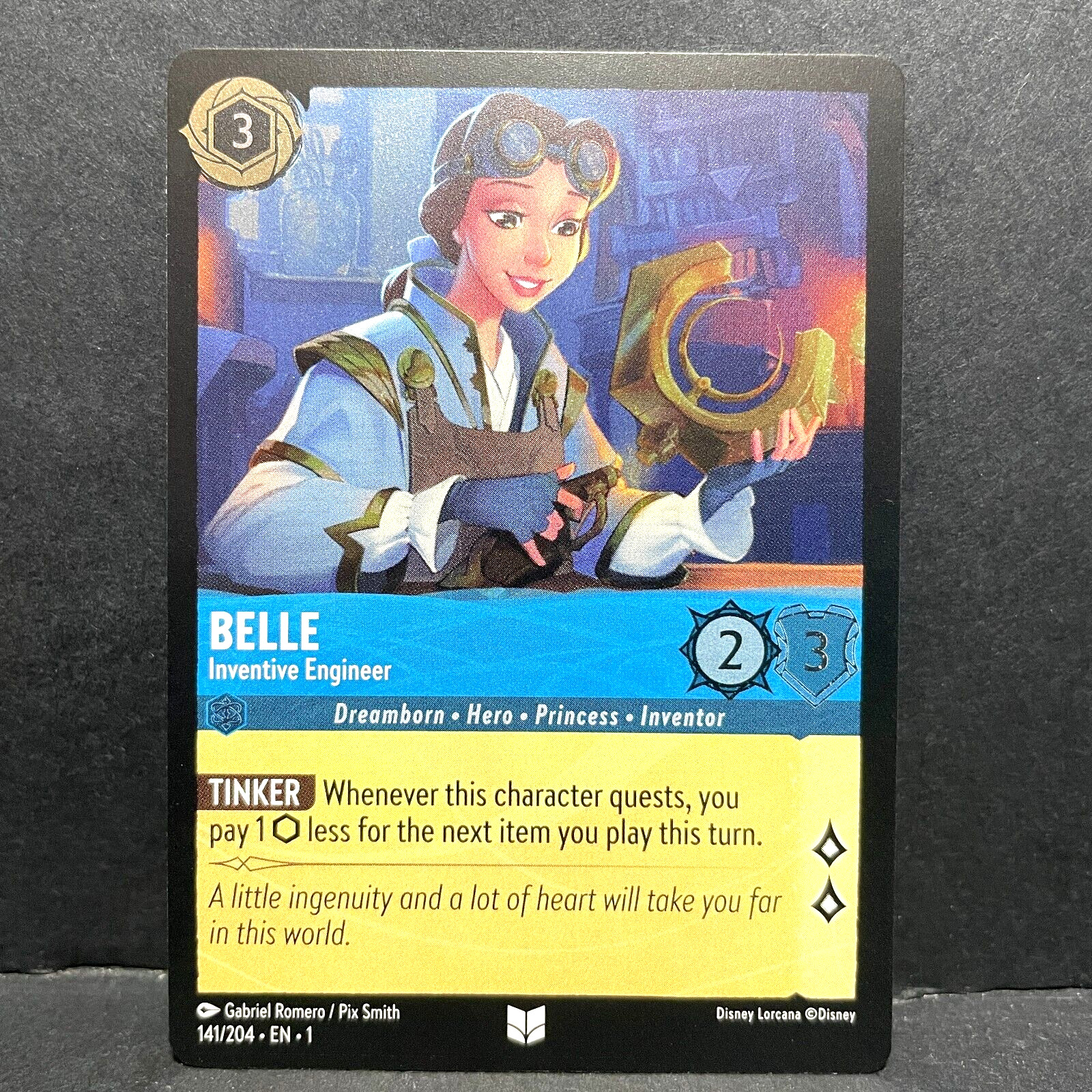 2023 DISNEY LORCANA THE FIRST CHAPTER BELLE 141/204 (FOIL) UNCOMMON
