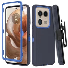 For Motorola Edge 50 Ultra Defende Case Armor Belt Clip stand Holster Shockproof