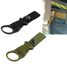 Tactical Gear Water Bottle Holder Belt Clip Webbing Buckle Hook Outdoor EDC Tool
