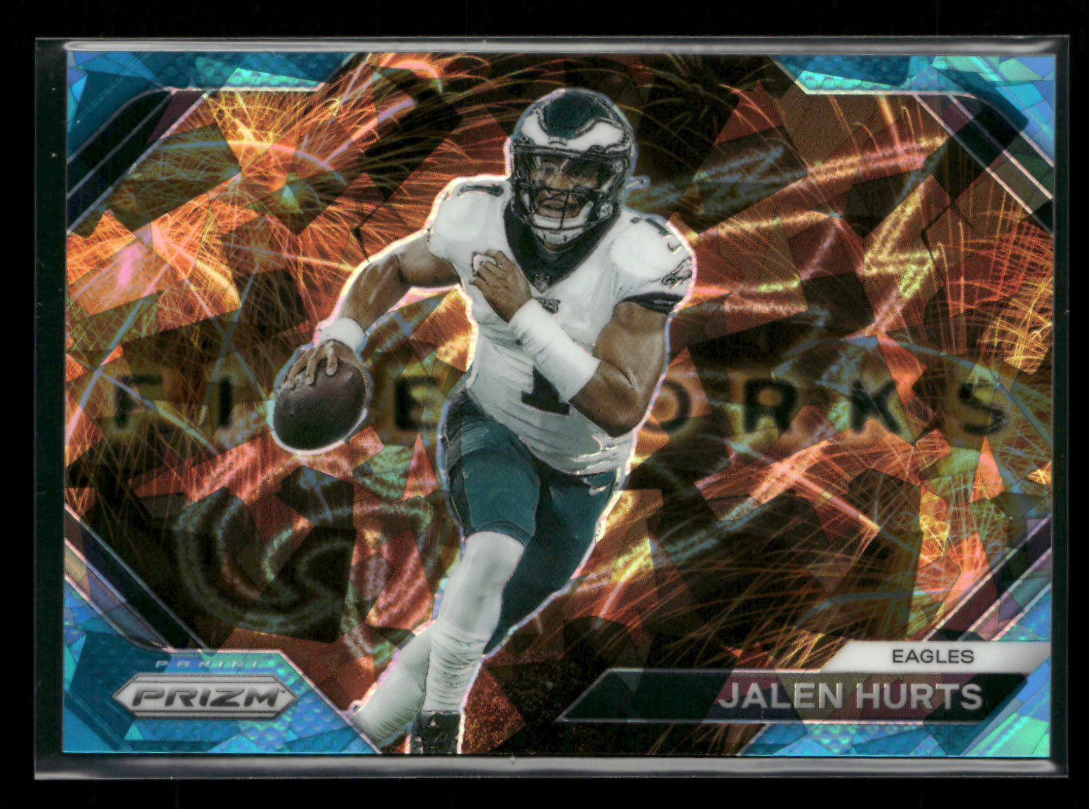 2023 Panini Prizm Football Jalen Hurts Fireworks Blue Ice Prizm 93/99 [cikeE25