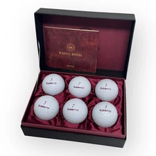 KASCO ROYAL. Golf Ball Luxury Gift Set. 6 Balls. New! JAPAN NEW OLD STOCK