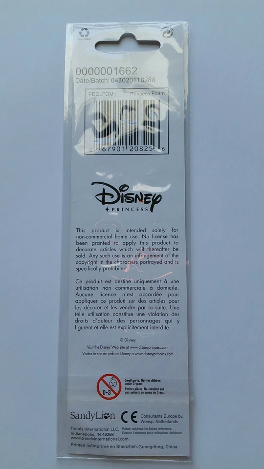 PEGATINAS DIMENSIONALES SANDYLION DISNEY PRINCESA ESPUMA MOUSSE Foto 2 de 2