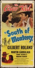 MOVIE POSTER: South Of Monterey Original Three Sheet Movie Poster 1946 CISCO KID