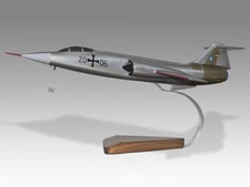Lockheed F-104G Starfighter German Air Force Desk Wood Airplane Model Small 1/72